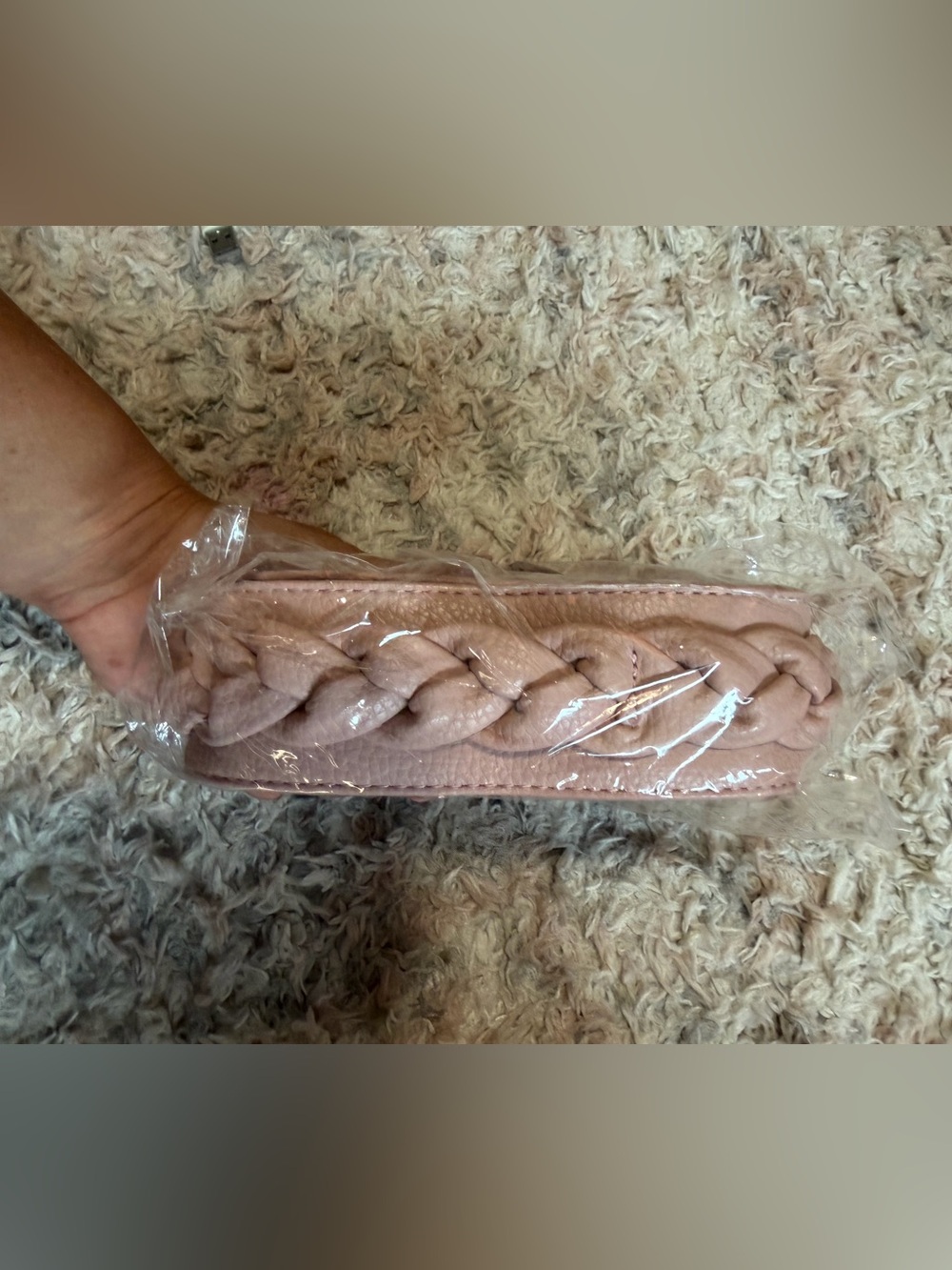 Fawn DesignBraided Handle Shoulder Bag Strap - Blush Pink